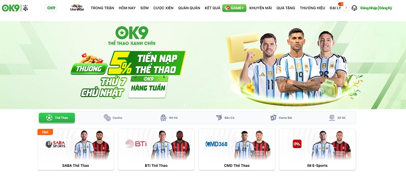 Thể Thao OK9 - Sảnh Cá Cược Soi Kèo Hấp Dẫn Nhất Hành Tinh Thể Thao OK9 - Sảnh Cá Cược Soi Kèo Hấp Dẫn Nhất Hành Tinh